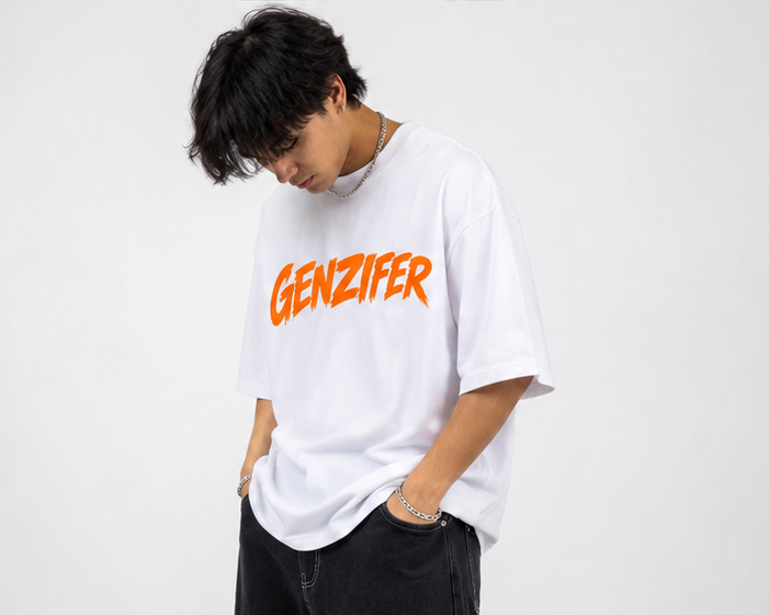 OVERSIZED T-SHIRT GENZIFET TEXT ORIGNALS PREMIUM CLOTHING